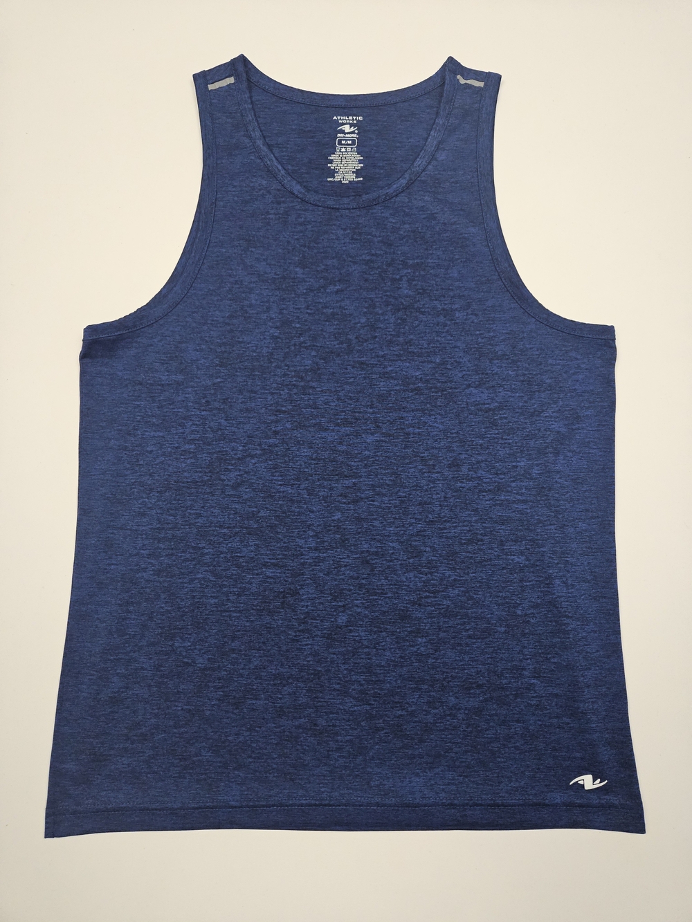 Athletic Works Blue Heathered Performance Tank Top Medium